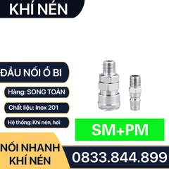 Khớp Nối Nhanh SM PM Khí Nén Ren Ngoài, Bộ Nối Nhanh Ổ Bi Ren Ngoài 13 17 21