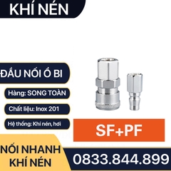 Khớp Nối Nhanh Khí Nén, Bộ Nối Nhanh Khí Nén Ổ Bi Inox 201 (SM+PM - SH+PH - SF+PF - SP+PP)