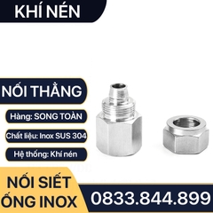 Đầu Nối Ren Trong Ống Mềm Inox, Nối Thẳng Ren Trong Siết Ống Mềm - Inox SUS 304