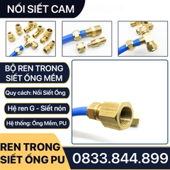 Đầu Nối Thẳng Ren Trong Nối Ống Mềm, Nối Thẳng Ren Trong Siết Ống Mềm - Đồng Thau