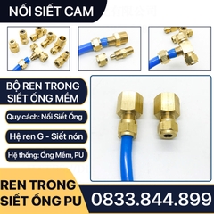 Đầu Nối Thẳng Ren Trong Nối Ống Mềm, Nối Thẳng Ren Trong Siết Ống Mềm - Đồng Thau