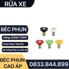 Béc Phun Rửa Xe, Đầu Phun Rửa Xe Cao Áp Inox Nối Nhanh