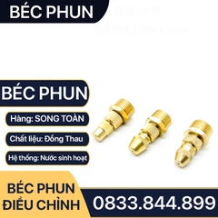 Béc Phun Khử Trùng, Đầu Phun Điều Chỉnh Đồng Thau Ren Trong 13, Ren Ngoài 21