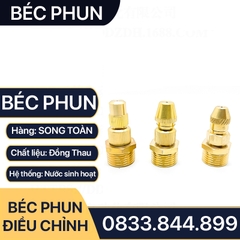 Béc Phun Đồng Thau Ren Trong 13, Đầu Phun Hỏa Tiễn Ren Ngoài 21 Đồng Thau