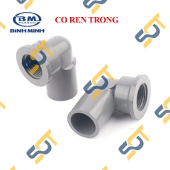 Co Nhựa PVC Trơn Dán + Ren Trong 21 27 - Thương Hiệu Bình Minh