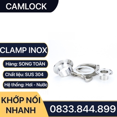 Khớp Nối Clamp Inox 304 , Clamp Ống Inox 304 Kẹp Kết Nối Ống