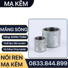 Măng Sông Ren Trong Mạ Kẽm, Hai Đầu Ren Trong Sắt Mạ Kẽm