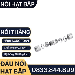 Nối Hạt Bắp Inox, Bộ Hai Đầu Hạt Bắp Côn Lõm Hạt Bắp Inox NPT Nối Ống Inox 304