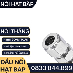 Nối Hạt Bắp Inox, Bộ Hai Đầu Hạt Bắp Côn Lõm Hạt Bắp Inox NPT Nối Ống Inox 304