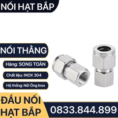 Nối Ren Trong Hạt Bắp Inox 304, Đầu Nối Ren Trong Côn Lõm Hạt Bắp Inox 304