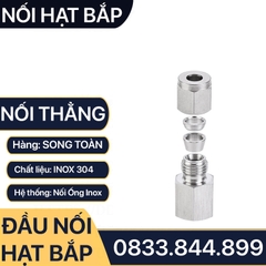 Nối Ren Trong Hạt Bắp Inox 304, Đầu Nối Ren Trong Côn Lõm Hạt Bắp Inox 304