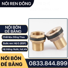 Khớp Nối Bồn Nước Đồng Thau Đế Phẳng Cho Hệ Thống Bồn Nước
