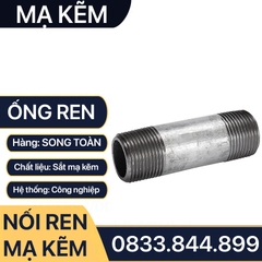 Ống Ren Mạ Kẽm, Ống Tiện Ren Ngoài Dài 10cm 20cm Sắt Mạ Kẽm