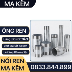 Ống Ren Mạ Kẽm, Ống Tiện Ren Ngoài Dài 10cm 20cm Sắt Mạ Kẽm