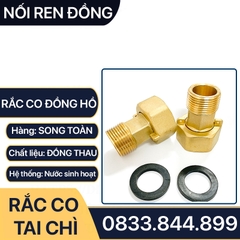 Rắc Co Đồng Hồ Tai Chì, Đầu Nối Rắc Co Đồng Hồ Ren Trong Ren Ngoài Tai Chì