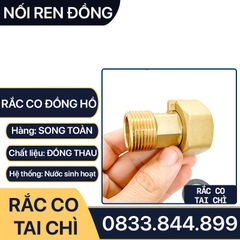 Rắc Co Đồng Hồ Tai Chì, Đầu Nối Rắc Co Đồng Hồ Ren Trong Ren Ngoài Tai Chì