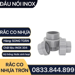 Rắc Co Nhựa, Đầu Nối Rắc Co Nhựa Trơn Dán Ống PVC