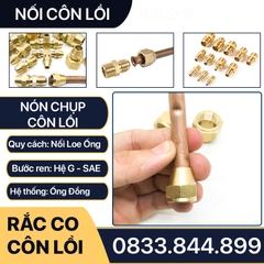 Nón Chụp Ống Đồng, Rắc Co Lã Ống Đồng NPT Phi 6 8 10 12 16 19mm (Brass Flare Fitting Nut NPT)