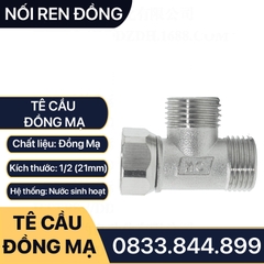 Tê Cầu Đồng Mạ, Tê Chia Nước Đai Ốc Đồng Thau 21