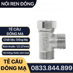 Tê Cầu Đồng Mạ, Tê Chia Nước Đai Ốc Đồng Thau 21