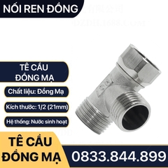 Tê Cầu Đồng Mạ, Tê Chia Nước Đai Ốc Đồng Thau 21