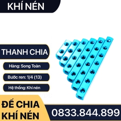 Thanh Nhôm Chia Khí Nén Ren 13, Thanh Chia Khí Nén 2 3 4 5 6 Lỗ Ren 13