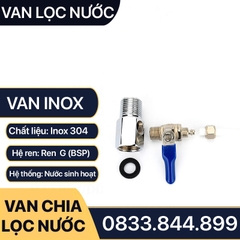 Van Chia Máy Lọc Nước, Van Chia Ngã Ba Máy Lọc Nước Ống 10 - Inox Bóng