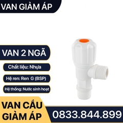 Van Chia Nước Ngã Bồn Cầu Nhựa, Van Giảm Áp Nhựa Ren 21 Lắp Đặt Chia Nước Bồn Cầu, Vòi Xịt