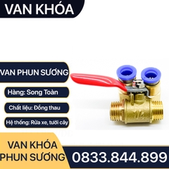 Van Phun Sương Ống 8, Van Khóa Nước Nối Nhanh Ống 6 8 10 12