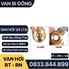 Van Khóa Đồng Phi 13, Van Hơi Ren Trong Ren Ngoài 1/4 (13) - Tay gạt