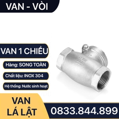 Van Một Chiều, Van 1 Chiều Lá Lật Inox 304