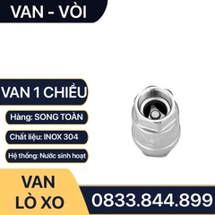 Van Một Chiều Lò Xo, Lúp Pê Một Chiều Lò Xo Inox 304