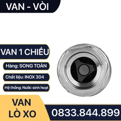 Van Một Chiều Lò Xo, Lúp Pê Một Chiều Lò Xo Inox 304