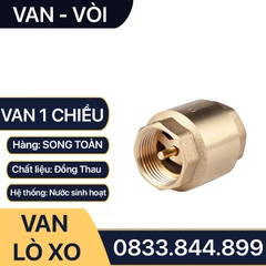 Van Một Chiều Lò Xo, Lúp Pê Một Chiều Lò Xo Đồng Thau