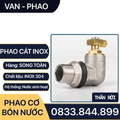 Van Phao Bóng Cát Inox, Phao Cơ Bóng Cát Inox Tự Động Ngắt Nước 21 27 - Inox 304