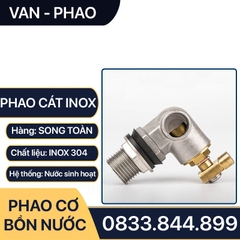 Van Phao Bóng Cát Inox, Phao Cơ Bóng Cát Inox Tự Động Ngắt Nước 21 27 - Inox 304