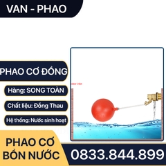 Van Phao Bồn Nước Đồng, Phao Cơ Đồng Thau Tự Động Ngắt Nước 21 27 34 - Đồng Thau