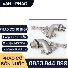 Van Phao Cong Bồn Nước Inox, Phao Cong Inox Tự Động Ngắt Nước 21 27 34 - Inox SUS 304