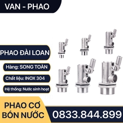 Van Phao Inox, Phao Cơ Inox Tự Động Ngắt Nước 21 27 34 42 49 60 - Inox SUS 304 (Hàng Đài Loan)