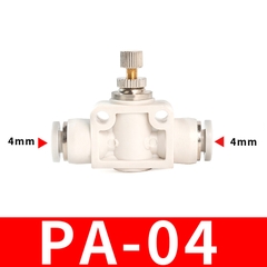 Van Tiết Lưu PSA Nối Nhanh Ống Mềm STNC Ống 4 6 8 10 12 16 - Màu Trắng (Chính Hãng)