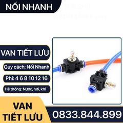 Van Tiết Lưu Khí Nén, Van Điều Áp PSA Nối Nhanh Cắm Ống Phun Sương Khí Nén