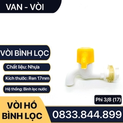 Vòi Bình Lọc Nước, Vòi Lọc Nước Nhựa Tay Gạt Lắp Đặt Bình Lọc Nước Gia Đình Ren 17