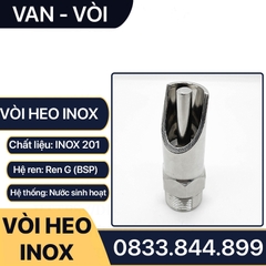 Vòi Heo Inox, Vòi Uống Nước Cho Heo Inox Bóng 201 - Ren 21 27