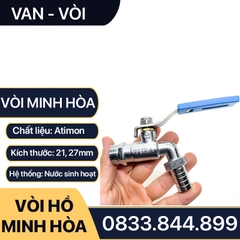 Vòi Xả Nước Minh Hòa, Vòi Vườn Tura Minh Hòa Xả Nước Ren Ngoài 21 27 - Chất Liệu Hợp Kim