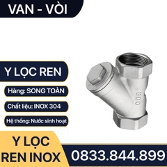 Y Lọc Ren Inox 304, Van Lọc Ren Chữ Y Inox SUS 304