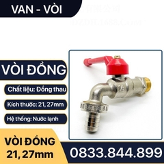 Vòi Đồng Sanwa, Vòi Sanwa Tay Gạt Đồng Thau Ren 21, 27, Vòi Hồ Máy Giặt