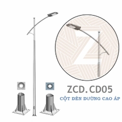 Cột Đèn Cao Áp Chiếu Sáng Đường Phố | Cần Đèn Đơn ZCD.CD05
