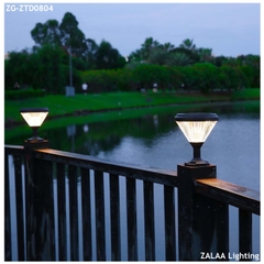 Đèn Gắn Trụ Cột Hàng Rào Ngoài Trời sử dụng Năng Lượng Mặt Trời chiếu sáng Zalaa ZG-ZTD0804