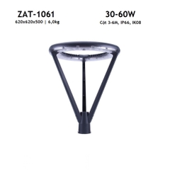 Đèn LED Chiếu Sáng Cảnh Quan Công Viên ZAT-1060 Công Suất 30W, 40W, 60W Phù Hợp Cột điện 3-6M