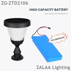 Đèn LED Năng Lượng Mặt Trời Trụ Cột Hàng Rào Trang Trí Sân Vườn Zalaa ZG-ZTD2106